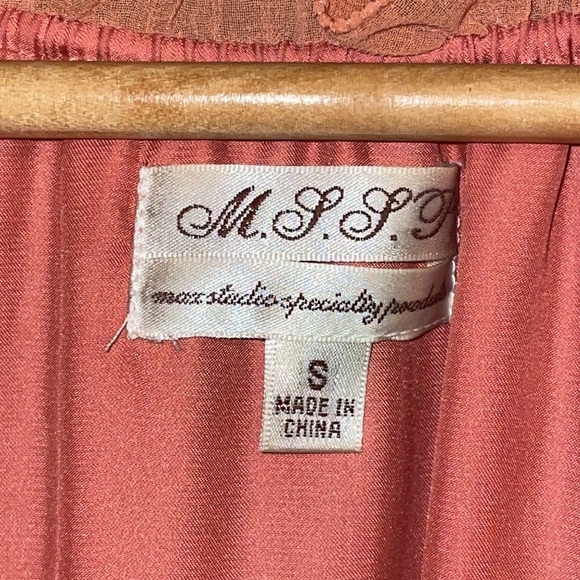 •MAX STUDIO M.S.S.P•FLORAL WITH BLUE TRIM CHIFFON PLEATED DRESS SIZE SMALL EUC - Picture 7 of 9